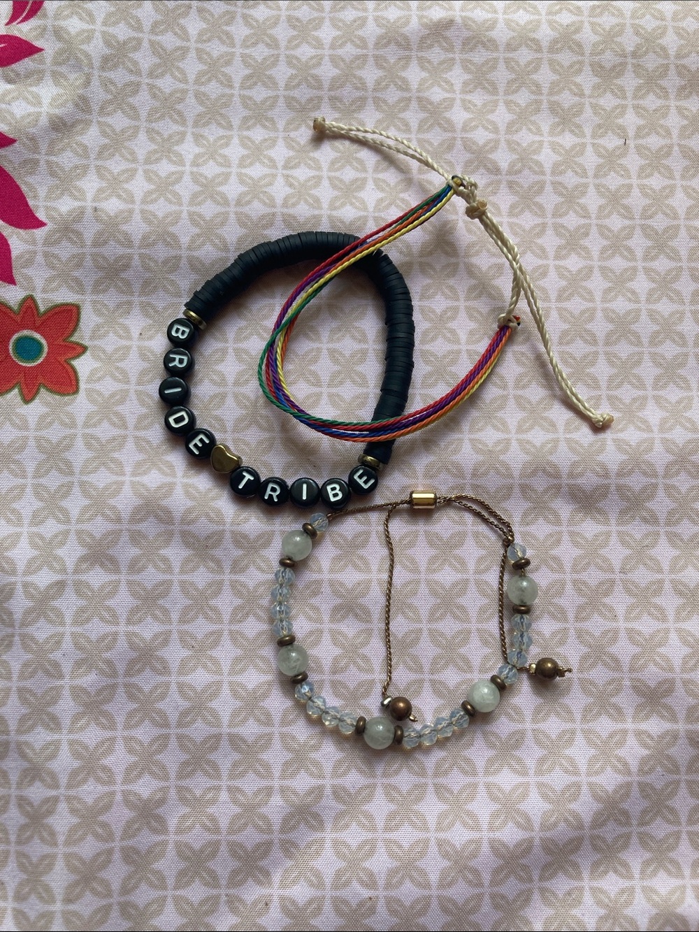 BRIDE TRIBE Bracelet/ Multicolor String Bracelet/ Beaded Bracelet Set